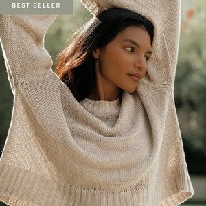 Jenni kayne Cropped linen crewneck